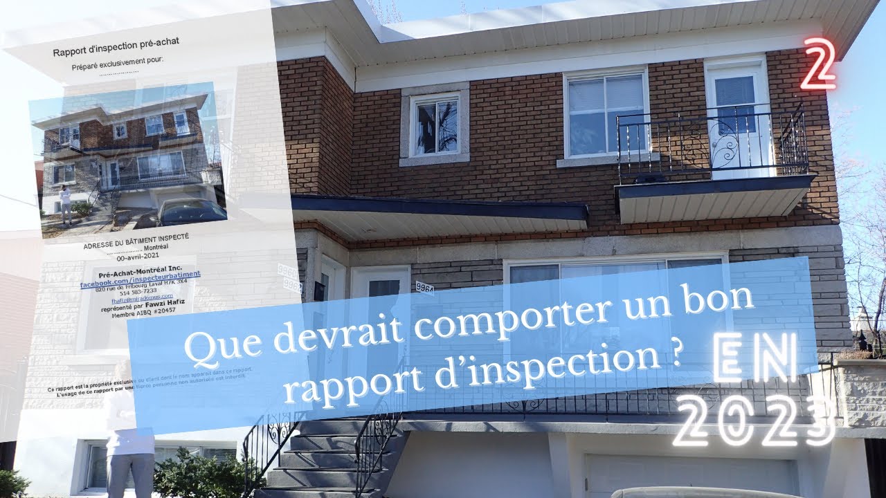 2. Que devrait en 2023 comporter un bon rapport d'inspection ?