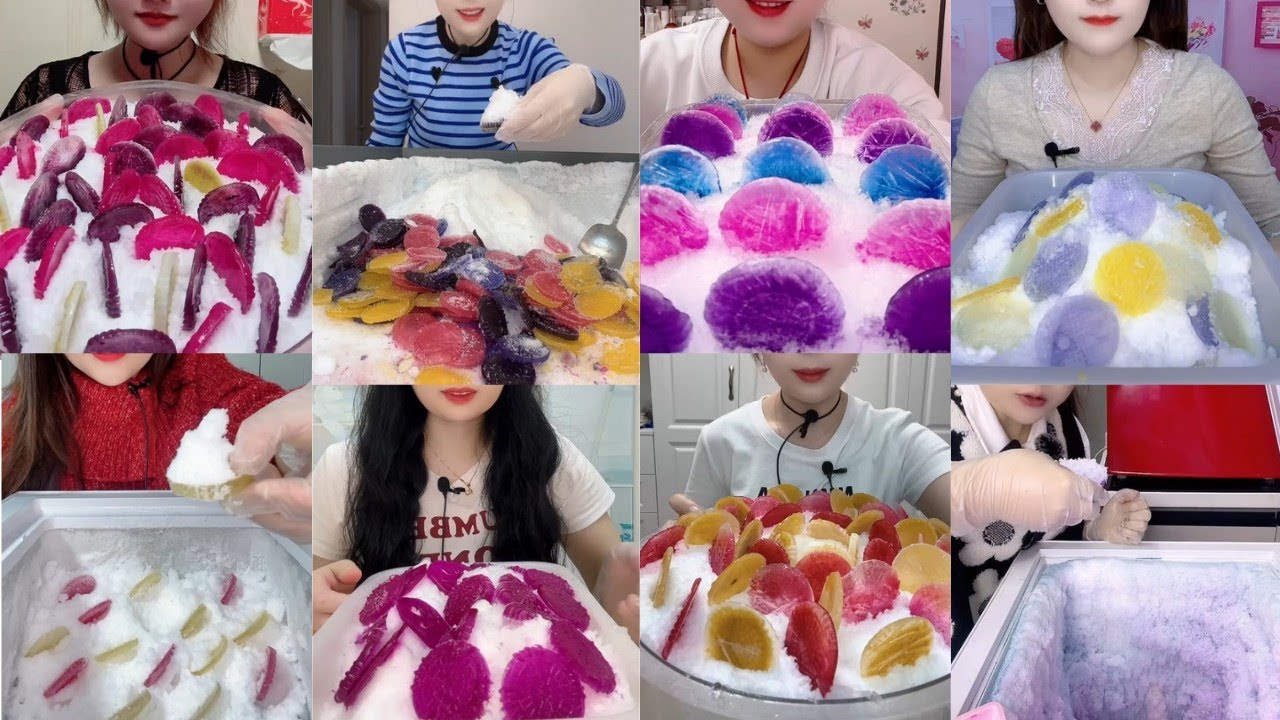 ASMR ICE EATING || Requested🤍AN ICE CHIPS AND ICE DIP COMPILATION🔷CRUNCHY FREEZER FROST BITES ASMR🧊 