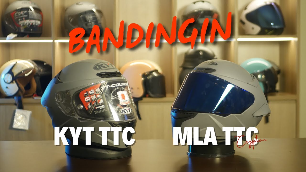 BANDINGIN Helm KYT TTC vs MLA TTC Crypton || REVIEW LENGKAP HELMPALUMURAH
