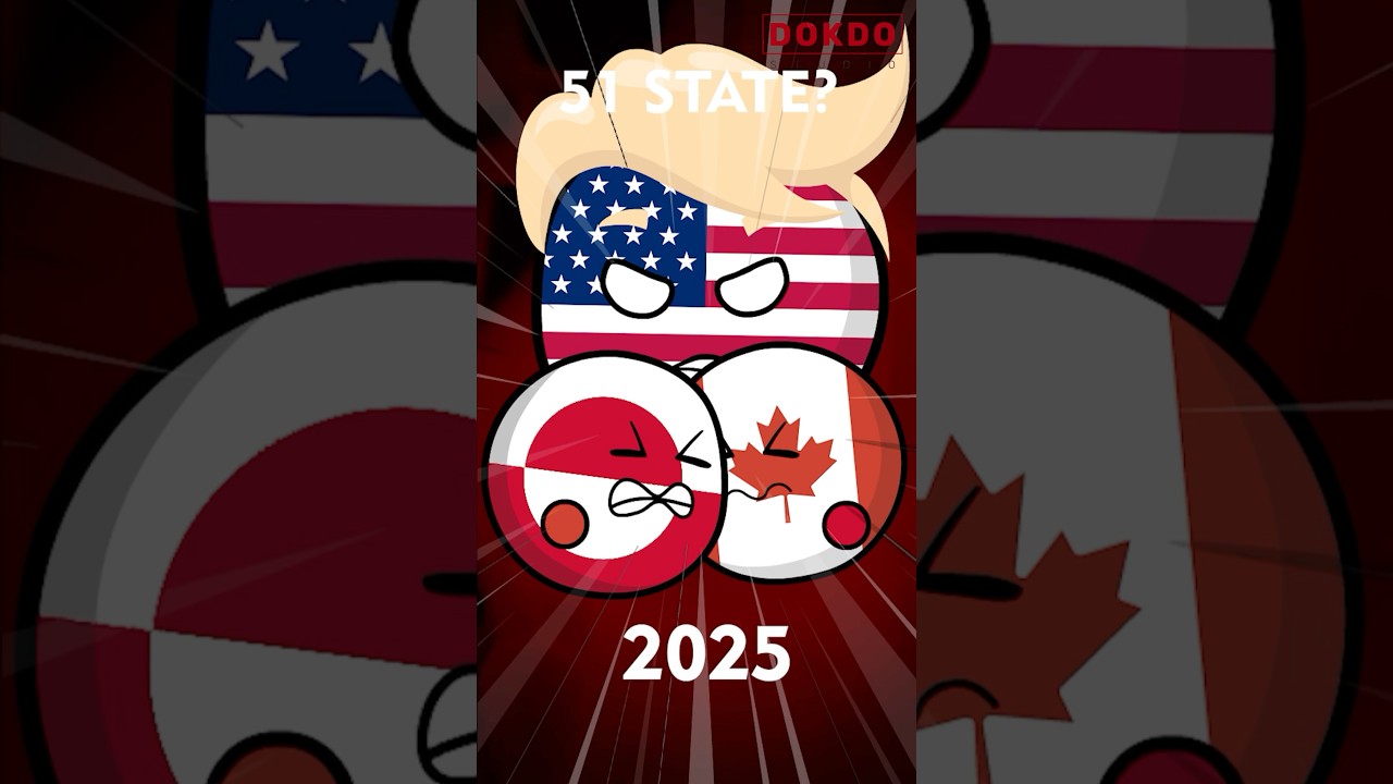51th state of America | USA vs Canda and Greenland #countryballs