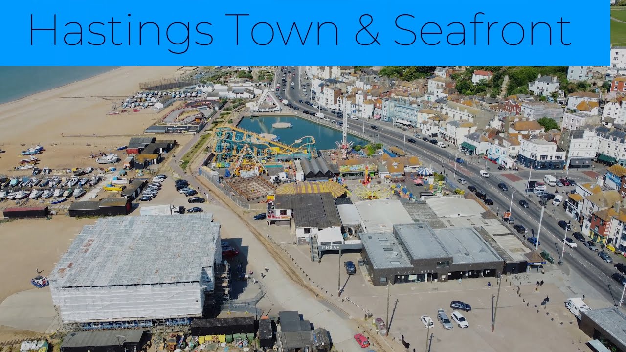 Hastings Seafront & Town DJI Mini 2 Drone Flight 2023