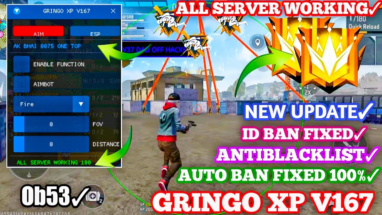 GRINGO XP V167 | OB53 FF MOD MENU | FREE FIRE MOD MENU | GRINGO XP LATEST UPDATE | FF
