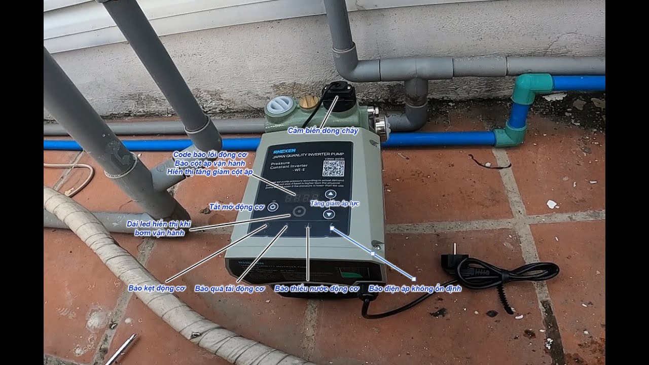 Máy bơm tăng áp biến tần Rheken WZB35-400I | Đa tính năng | Hoạt động êm ái không tiếng ồn