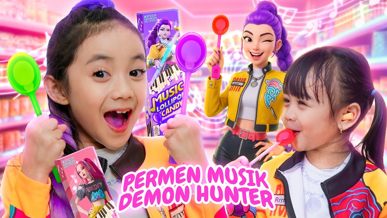 Саманта Одри покупает специальные леденцы K-POP Demon Hunter 🍭 с песней Huntrix 🎶