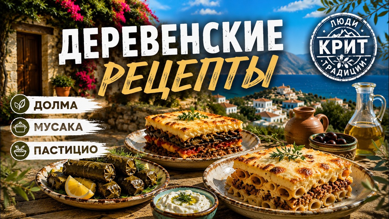 Деревенские рецепты. Мусака. Долма. Пастицио. Алёна Фортунаки🇬🇷Крит-Гид