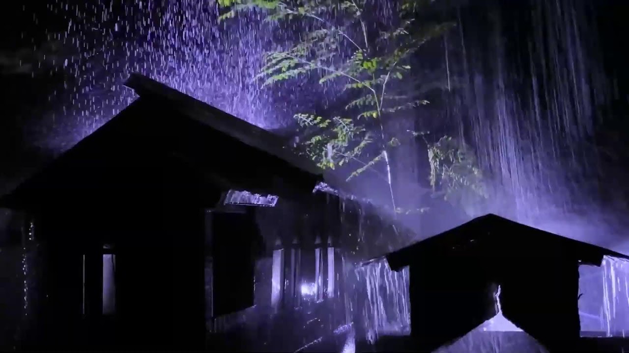 White Noise Rain & Thunder on Metal Roof for Deep Rest