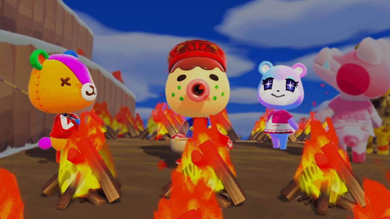 Villagers TRY TO ESCAPE A FIRE MAZE... 🔥😵🔥 | Animal Crossing New Horizons Challenge
