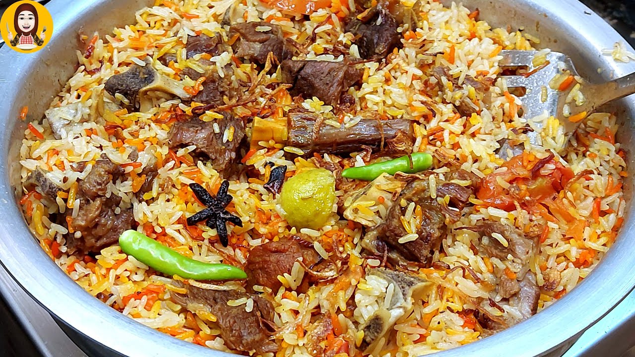 1kg Muradabadi Yakhni Biryani Recipe | Spicy Muradabadi Beef Pulao | मुरादाबादी यखनी बिरयानी रेसिपी