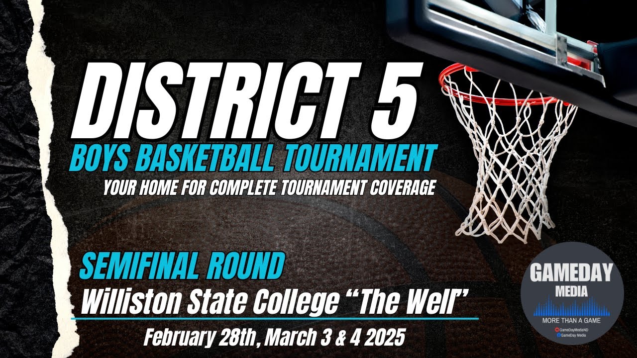 (3-3-25)🏀ND Division B-Reg 3: District 5 Boys Basketball Tournament🔷SEMIFINAL ROUND🔷🏀