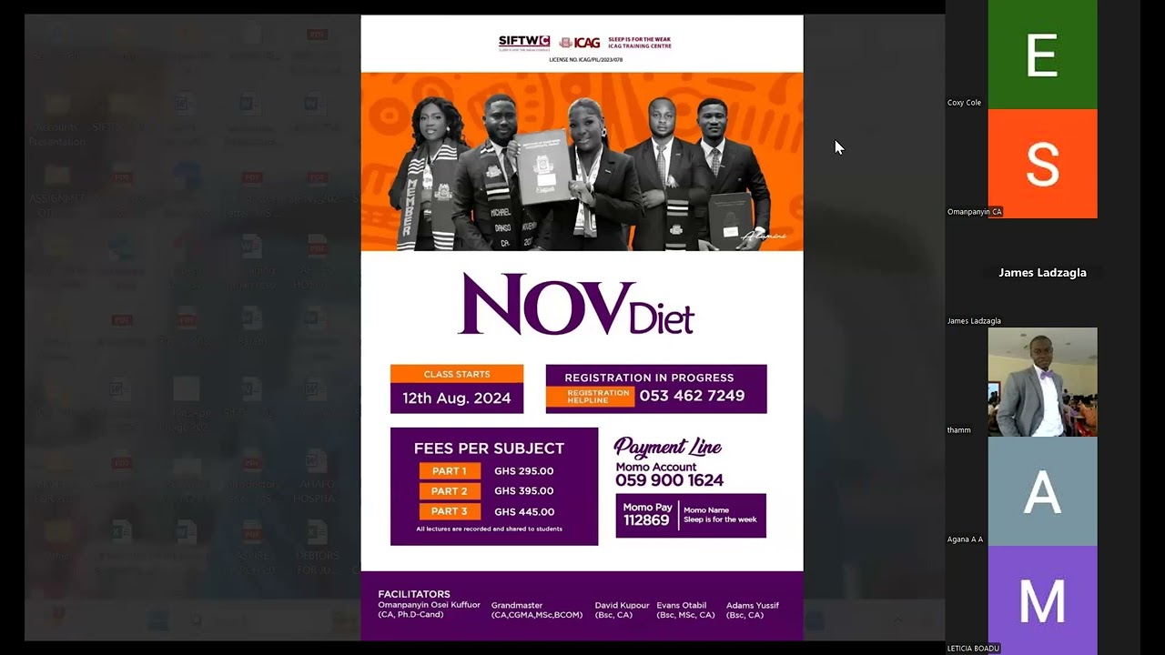 INTRODUCTION NIGHT FOR ICAG NOV 2024 DIET