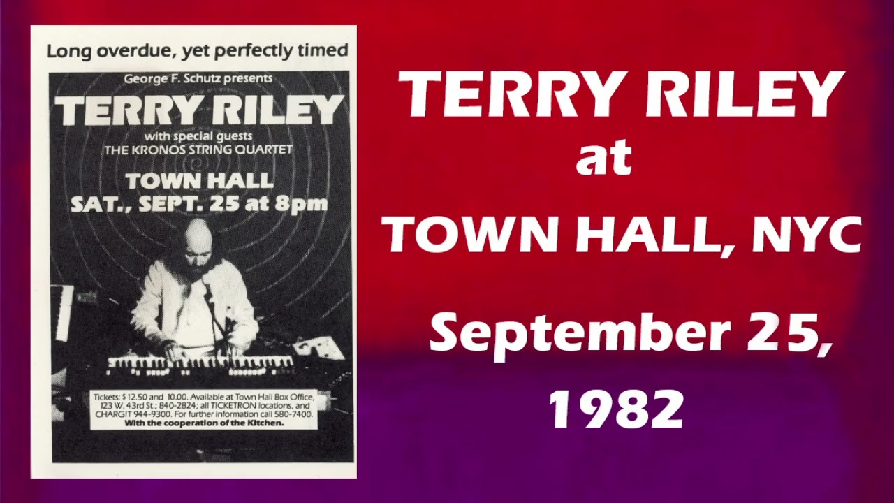 Terry Riley at Town Hall, New York City - September 25, 1982