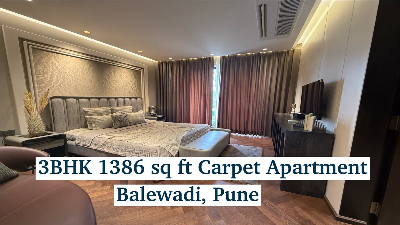 Spacious 3BHK Apartment Tour | 1386 Sq.Ft Carpet | Prime Location in Balewadi Pune | 7768849750