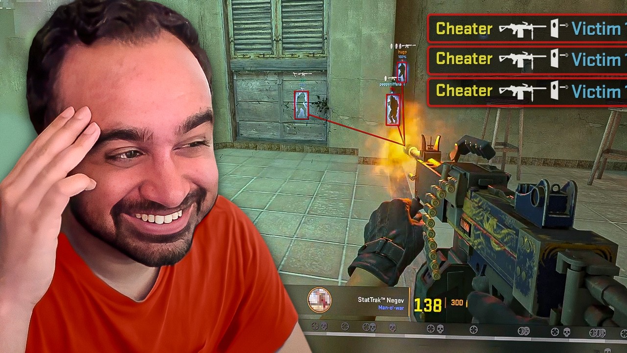He thought we couldn't tell (he was cheating)