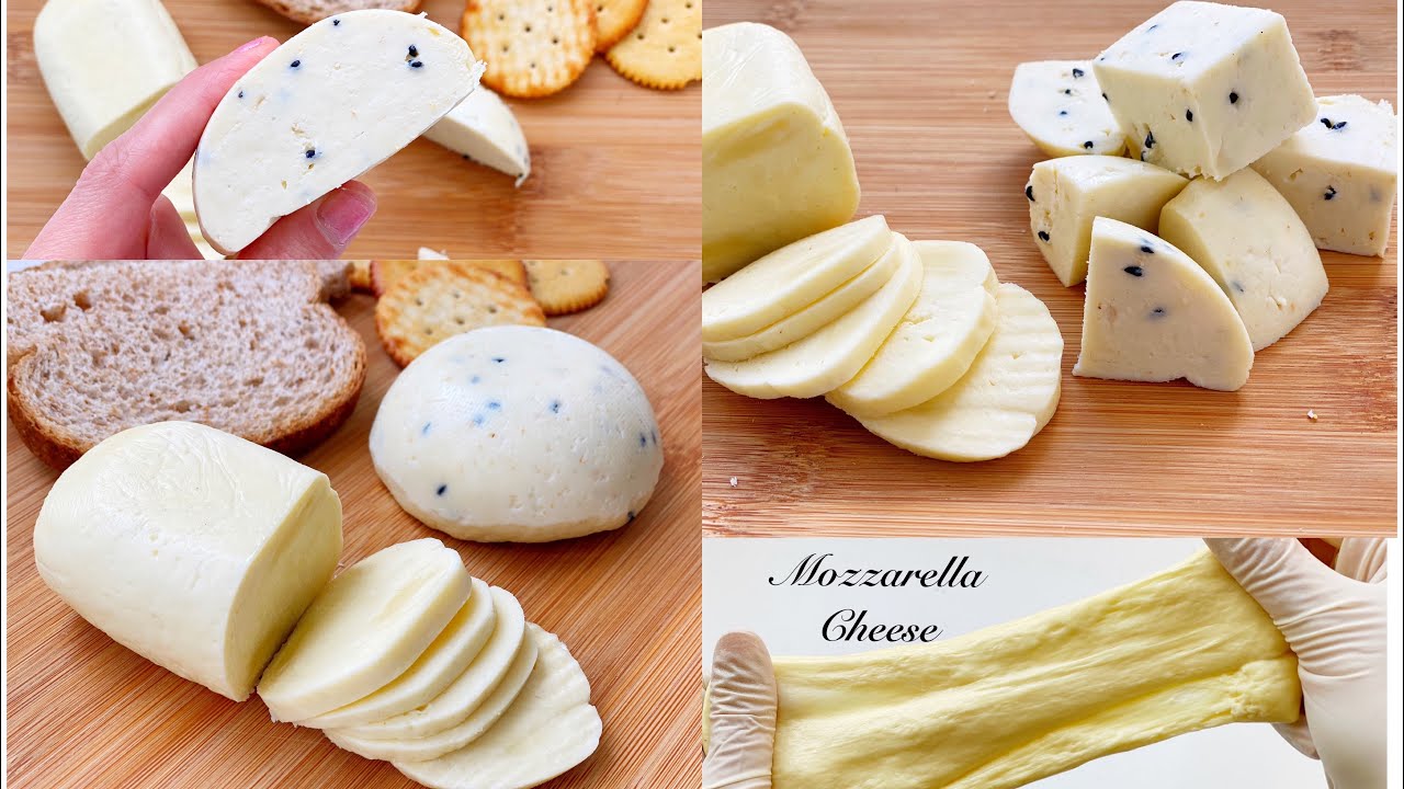 #جبنة#موزريلا #وصفات-رمضان Mozzarella Cheese بكيلو حليب حضري بعشر دقائق جبنة موزريلا من غير منفحة