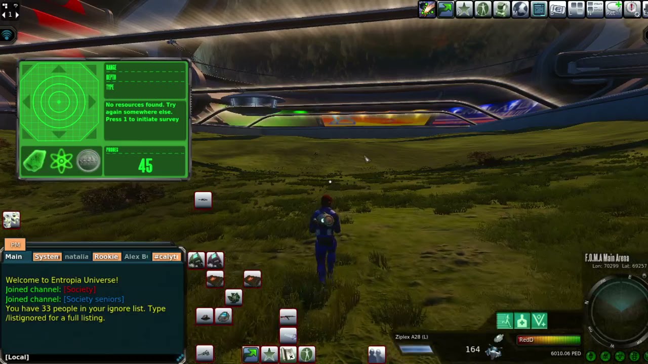 Massive HIT! Amped FOMA mining with Red D in Entropia Universe