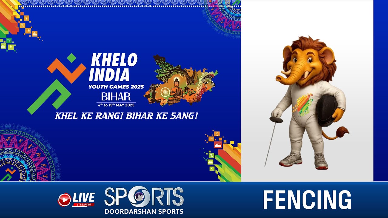 LIVE - Fencing - Khelo India Youth Games 2025, Bihar | Doordarshan Sports
