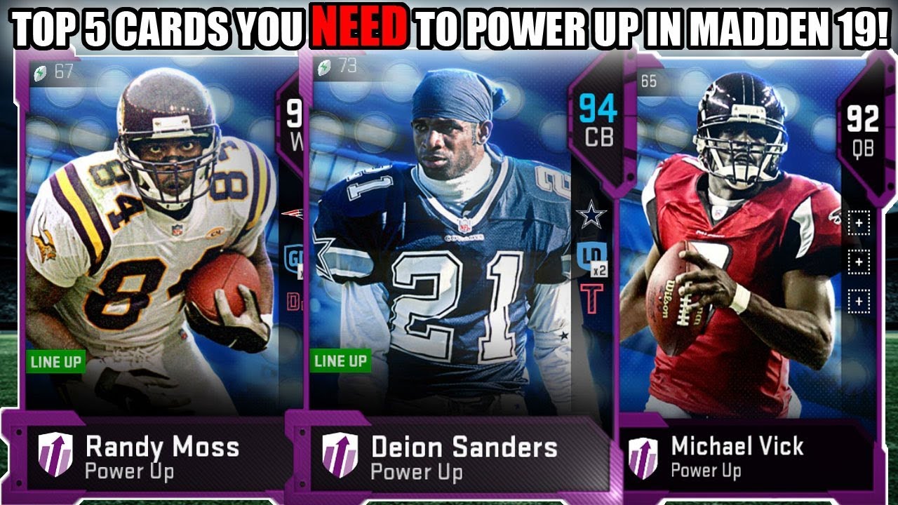 TOP 5 CARDS YOU NEED TO POWER UP IN MADDEN 19! BEST POWER UPS! | MADDEN 19 ULTIMATE TEAM