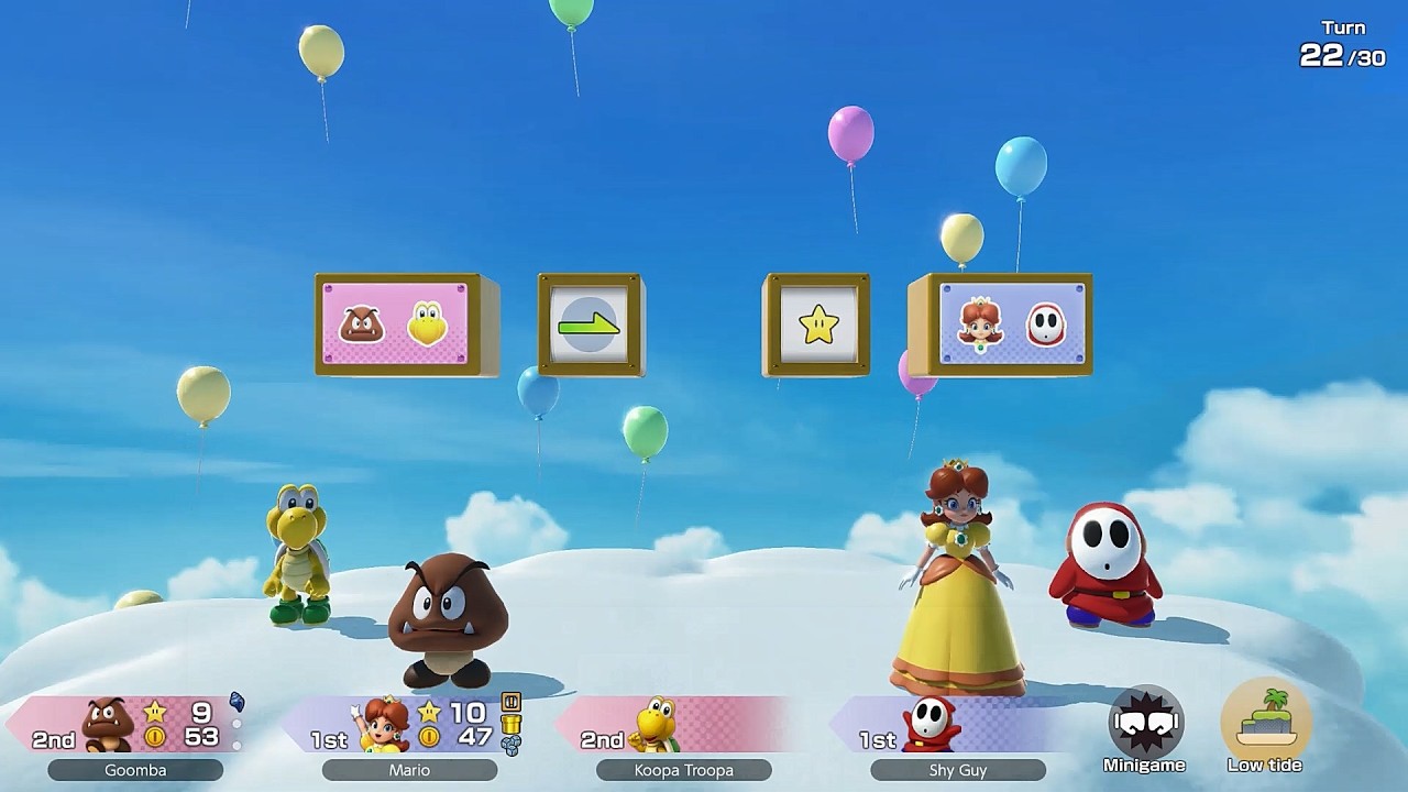 Super Mario Party Jamboree TV #38 Goomba Lagoon Daisy & Shy Guy vs Goomba & Koopa Troopa