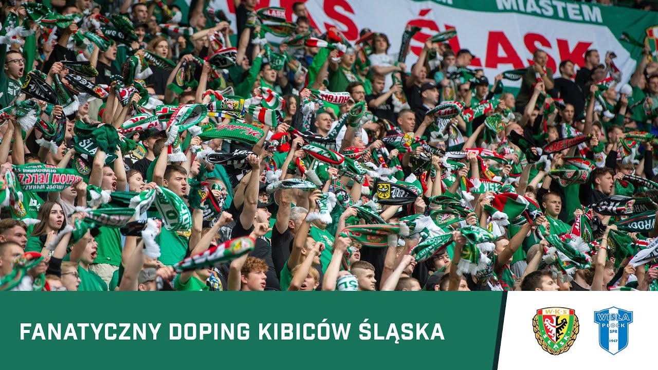KIBICE: Fanatyczny doping kibiców Śląska z Wisłą Płock