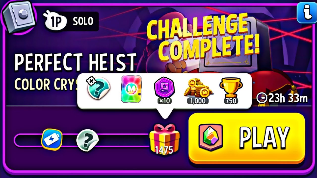 color crystals perfect heist solo challenge | match masters | color crystals solo today 