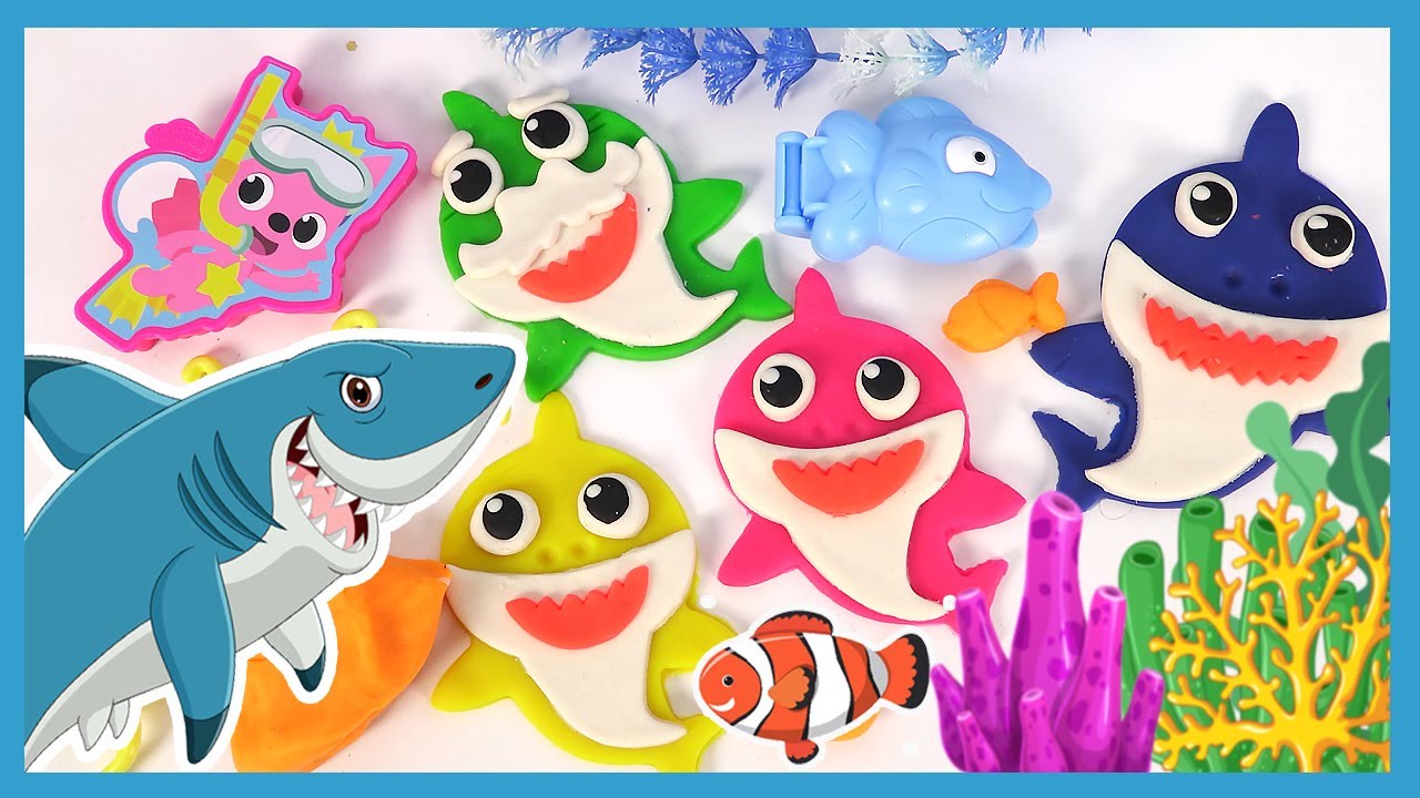 Learn Sea Animals Sharks and Colors with Play Doh Baby Shark