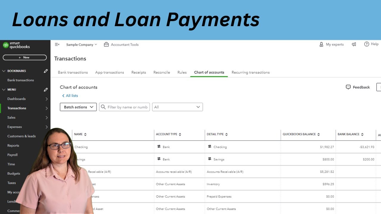 Accounting for Loans and Loan Payments in QuickBooks Online