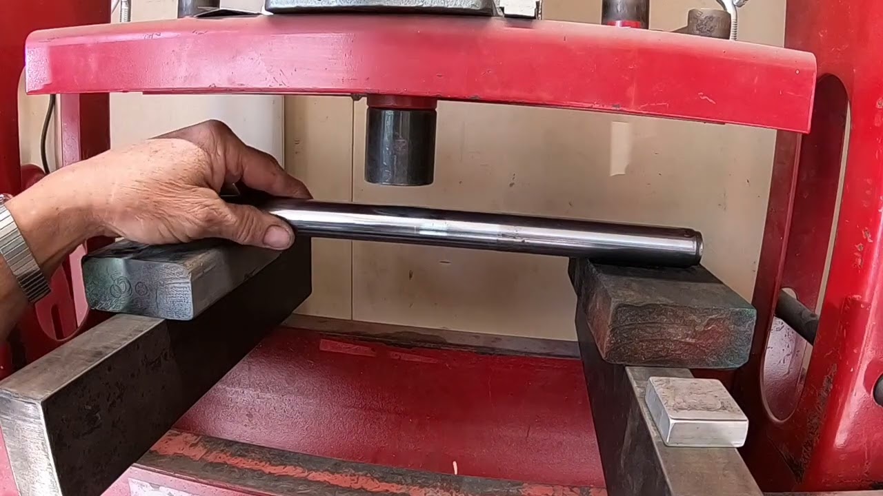 Straightening motorcycle fork tubes, Yamaha YL-1, Twin Jet 100