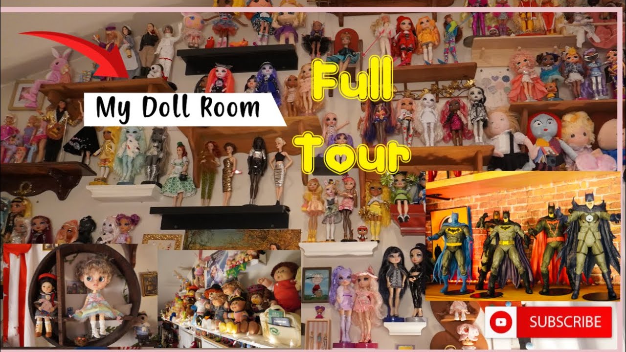 My Doll Room Tour~Full Tour ~Diorama's~Blythe Condos~Vintage Dolls~Barbie~RH~OMG~Action Figures Toys