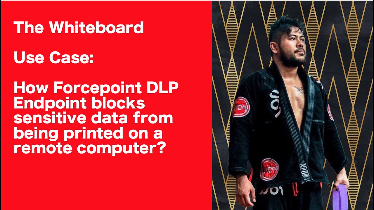 How Forcepoint DLP Endpoint blocks sensitive data from being printed on a remote computer. 1 of 2
