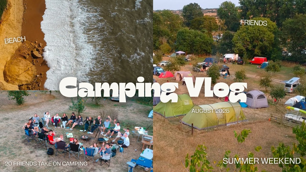 20 friends take on camping... (Camping + Cooking + Beach = Memories) ☀️🌊🏕️