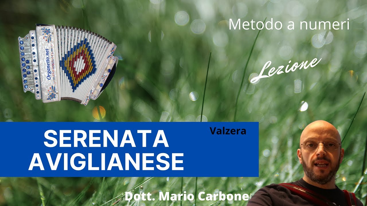 Lezione di organetto - Serenata Aviglianese - Valzer - Metodo a numeri del Dott. Mario Carbone