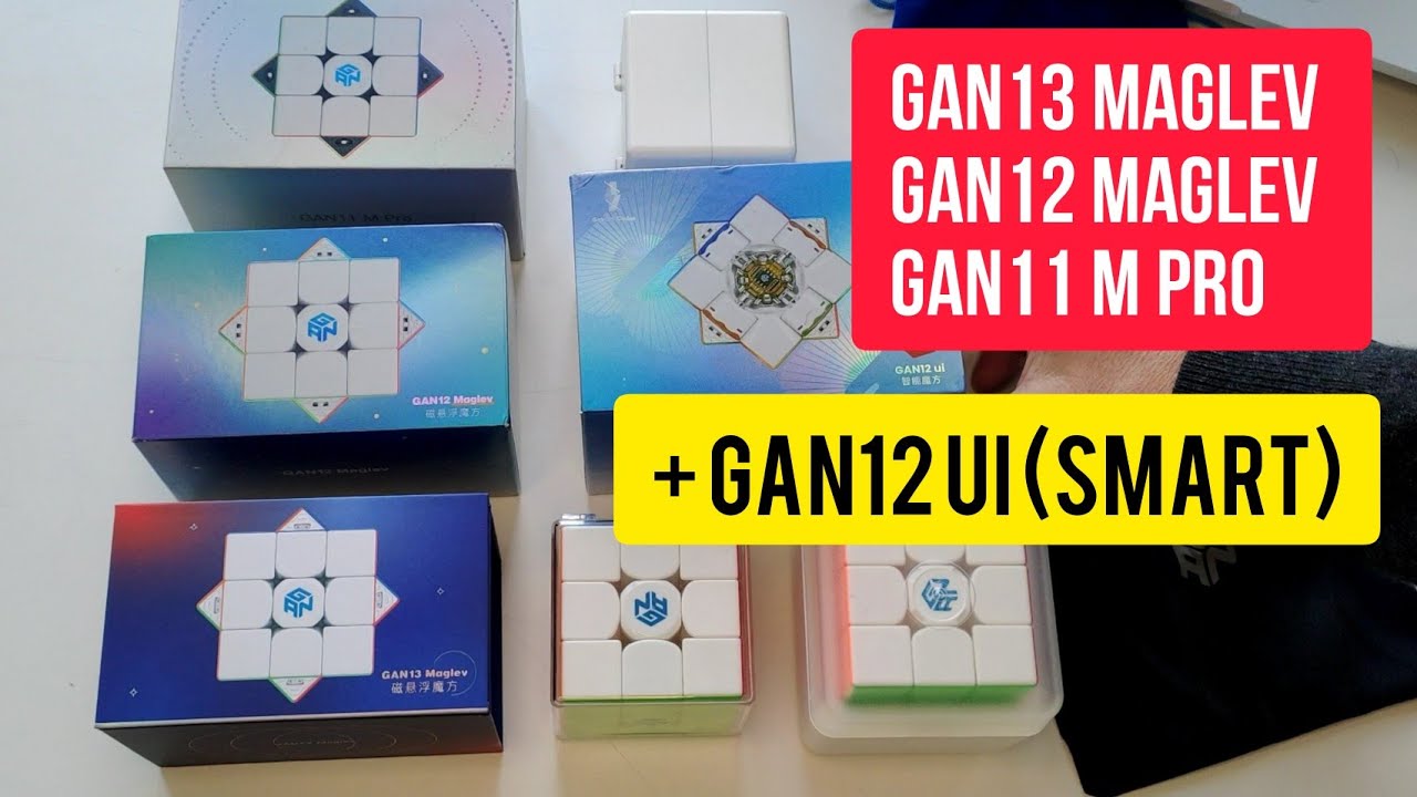 GAN 13, GAN 12, GAN 11 M PRO + GAN12 UI (Smart Cube) дилетантский обзор сравнение