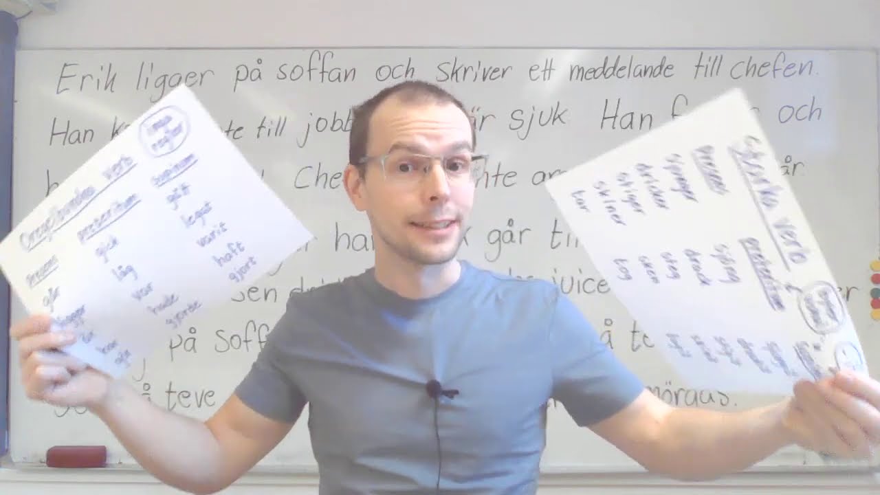 Oregelbundna och starka verb, (text)