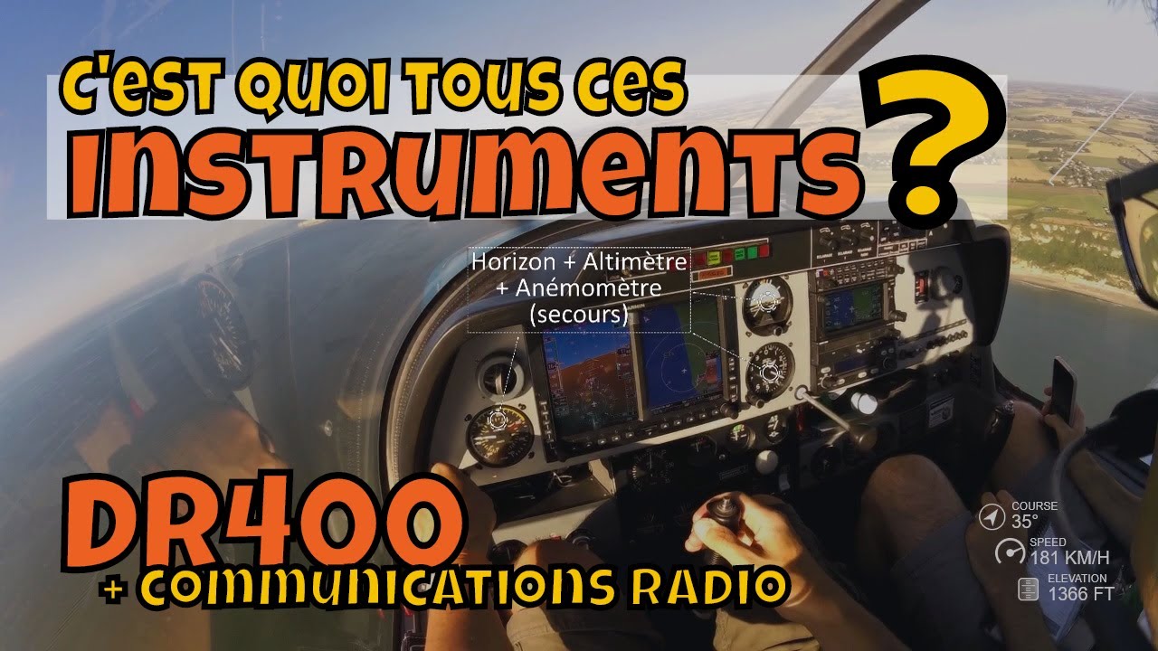 Mais qu'est-ce-que tous ces instruments ? Robin DR400 EFIS G500+GTN650 atterrissage au Havre