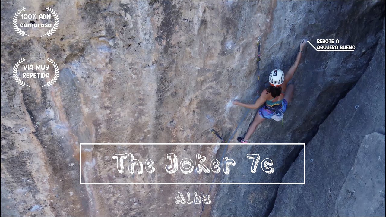 Alba en uno de los 7c más repetidos de Camarasa, The Joker 7c🔴, Solarium - Camarasa
