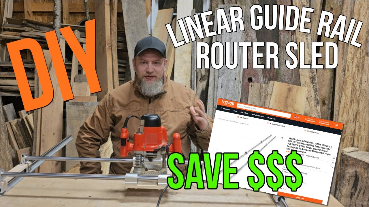 DIY Linear Guide Rail Router Sled Build with VEVOR Rail Sets