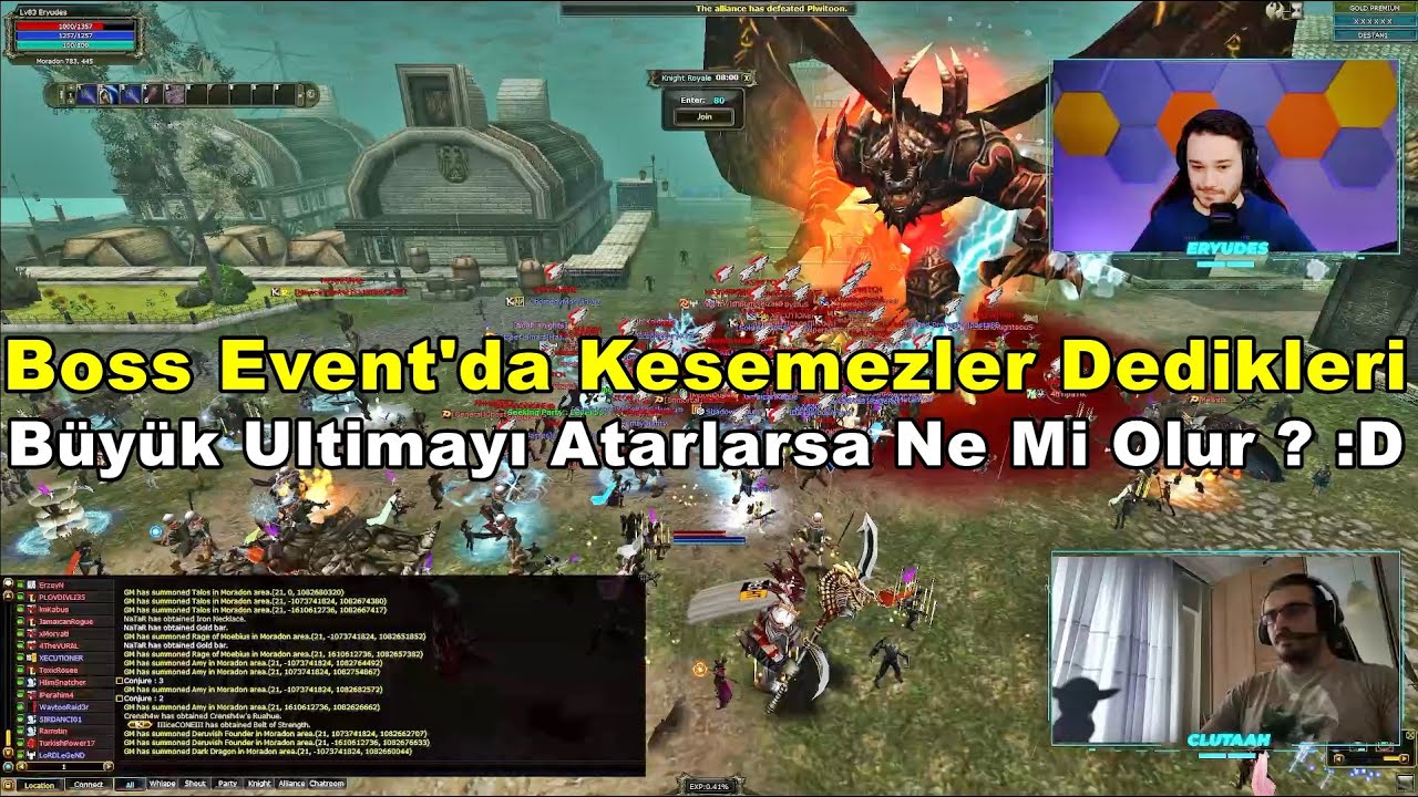 GM'ler Boss Event Yaparken | Kesemezler Dedikleri Büyük Ultimayı Atarlarsa :D | Knight Online