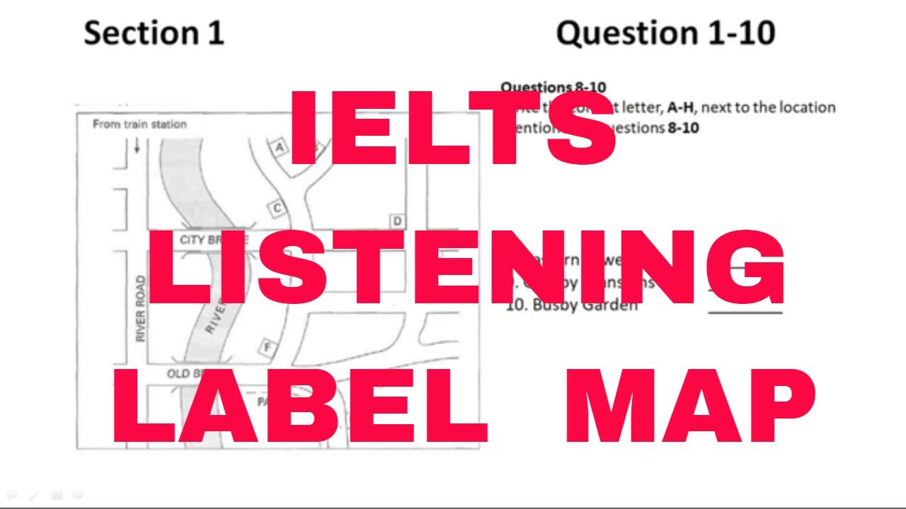 Тест на аудирование IELTS Map