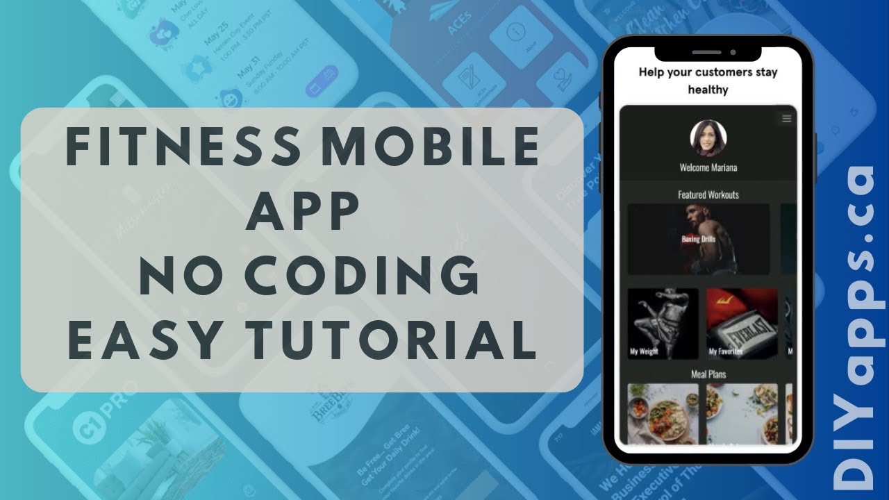 Fitness mobile app builder - How to create a fitness app with no coding experience (Easy Tutorial)