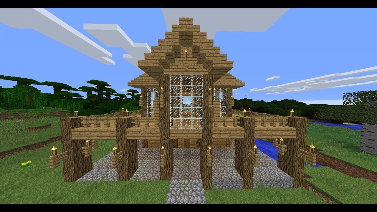 Minecraft puutalon rakentaminen