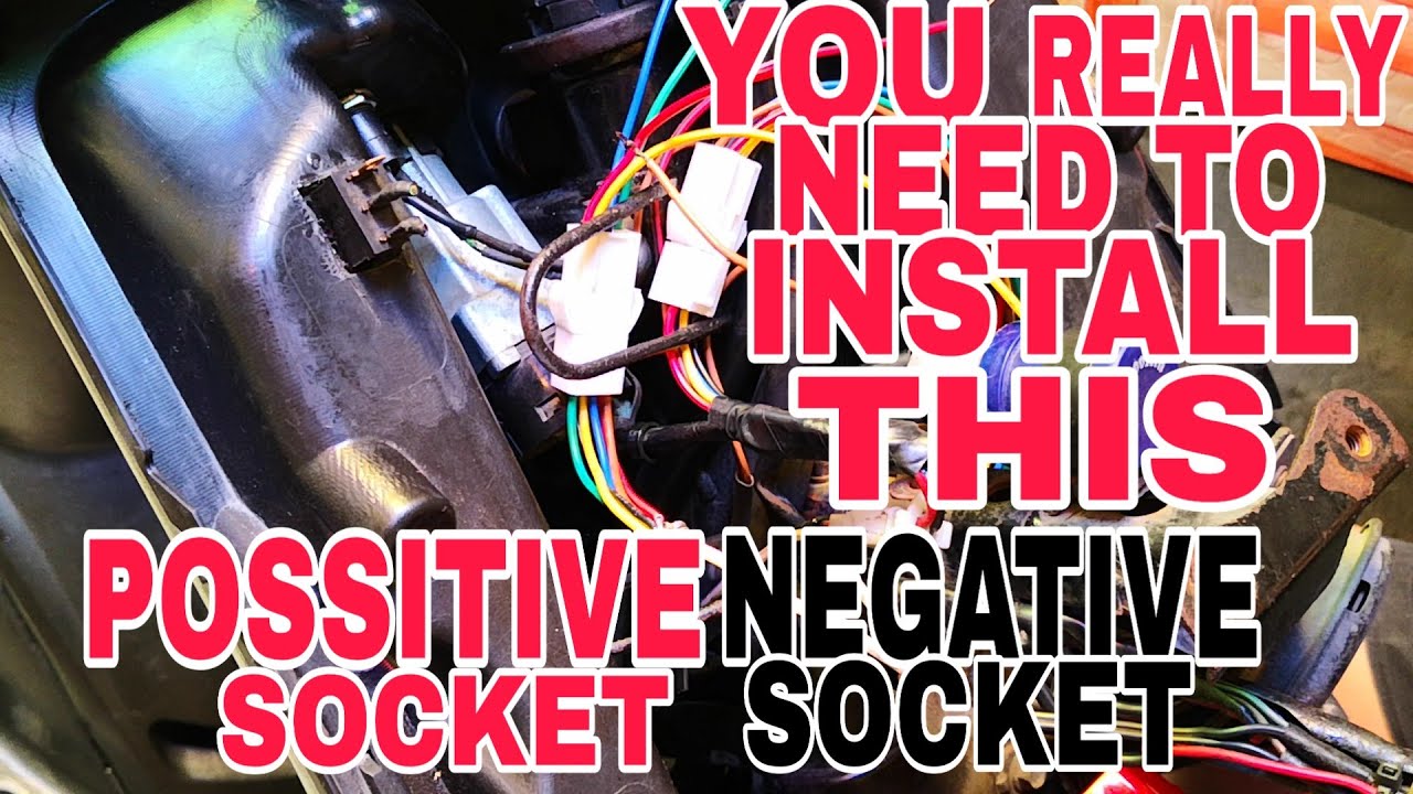 ACCESSORY WIRE SOCKET & NEGATIVE WIRE SOCKET INSTALLATION (YAMAHA MIO SPORTY)