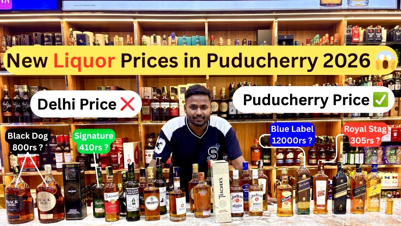 Pondicherry Liquor Shop Prices | Delhi–Mumbai Se Kitna Sasta?” @LifeWithBrijesh