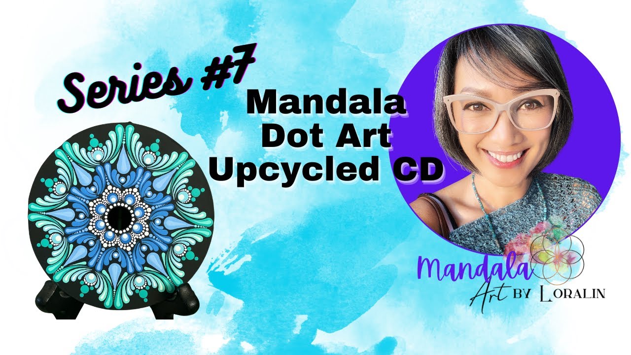 Series #7 CD Mandala Art - how to upcycle old cd's into upcycled art.