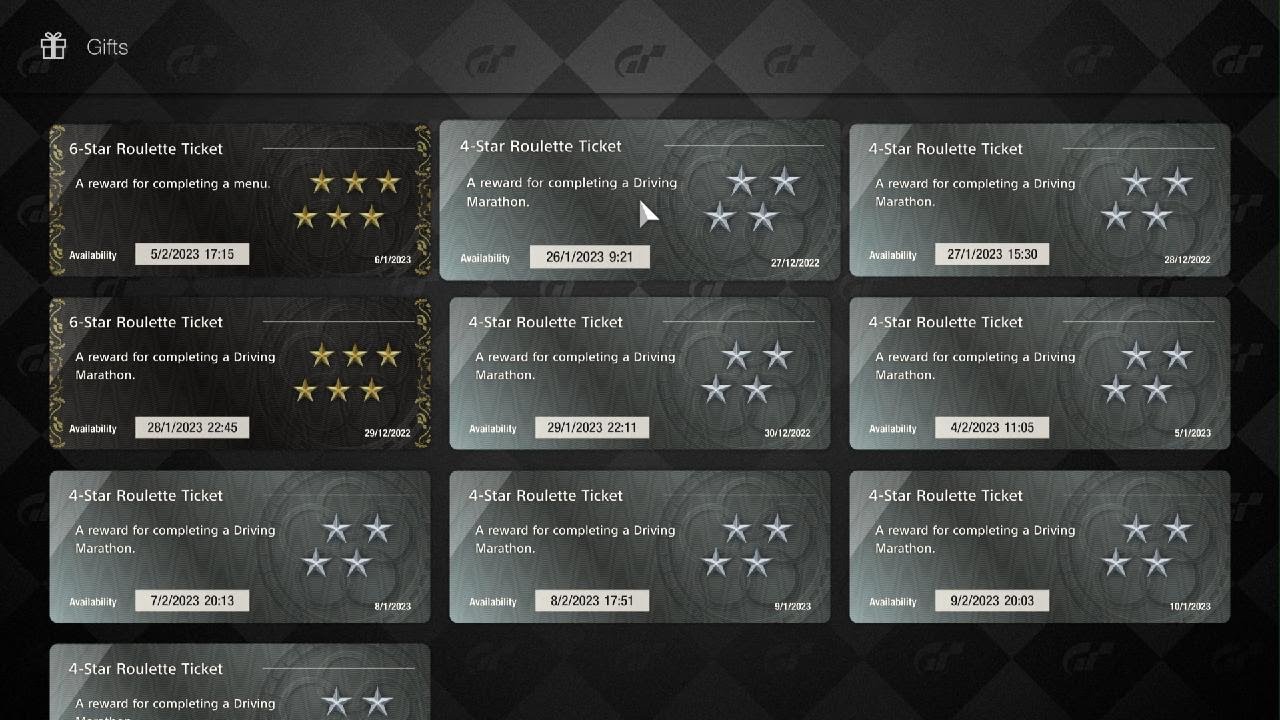 Opening all Roulette Tickets | Gran Turismo 7 PS5