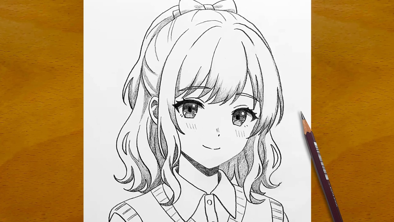 Drawing a Beautiful Anime Girl ✍️ | Easy Anime Art Process