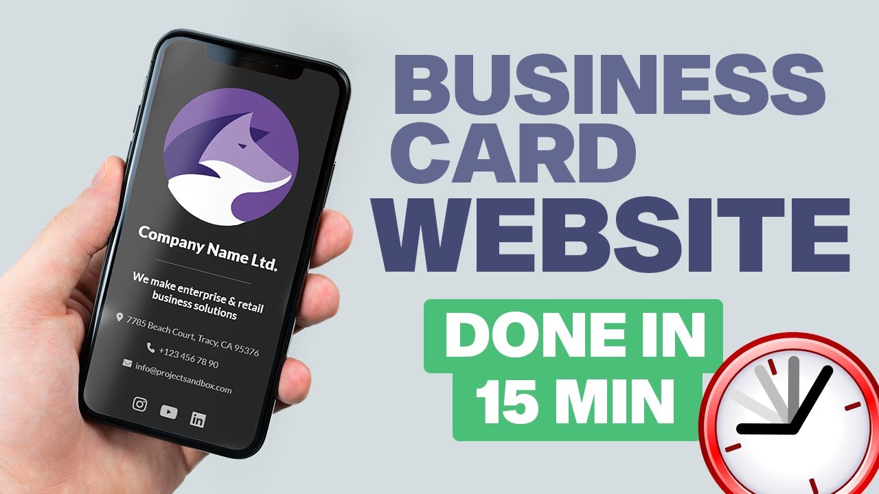 How To Create A Simple Business Card Website In 15 Minutes