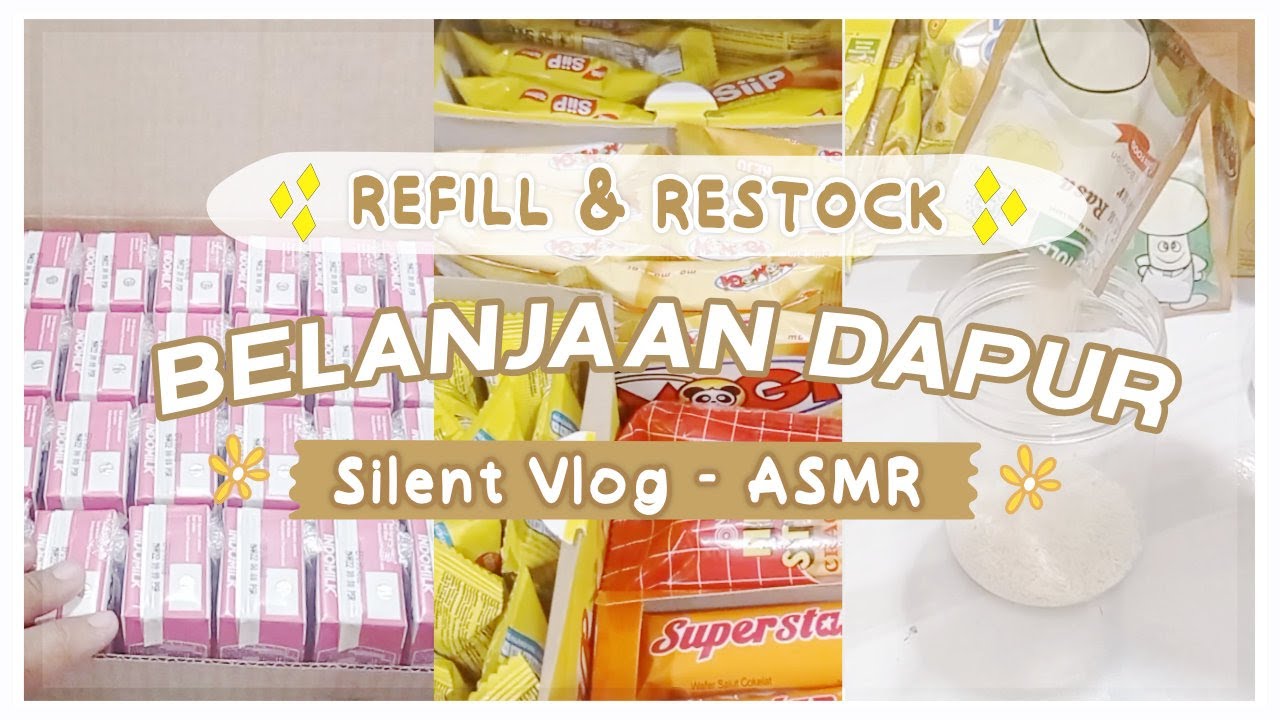 Menata Belanja Bulanan di Dapur Kecil | Refill and Restock Organizing ASMR Keperluan Rumah Tangga