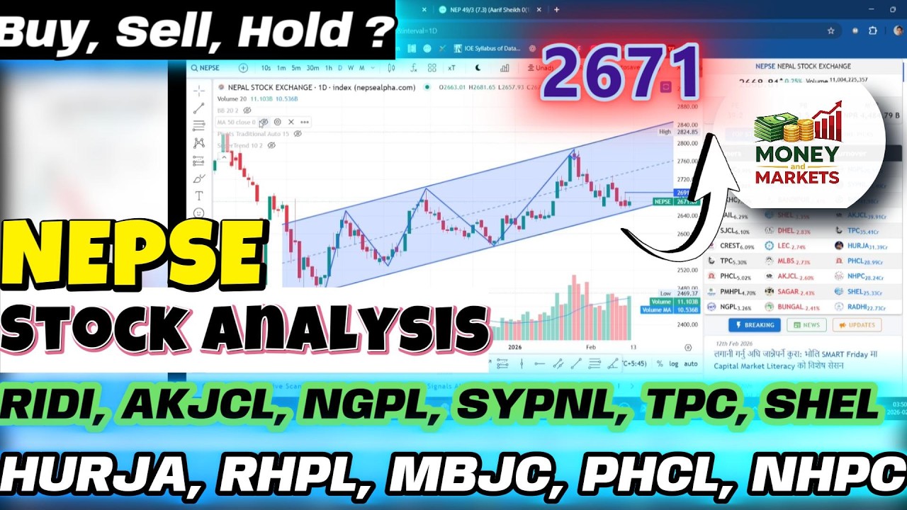 02-12 | Nepse & Stock Analysis | RIDI, AKJCL, NGPL, TPC, HURJA, PHCL, RHPL, NHPC, SHEL, MBJC, SYPNL