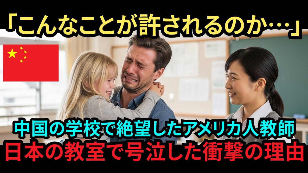 【海外の反応】「こんなことが許されるのか…」中国の学校で絶望したアメリカ人教師。失意のまま日本の小学校を訪れた彼が、教室で膝から崩れ落ちて号泣した理由とは？