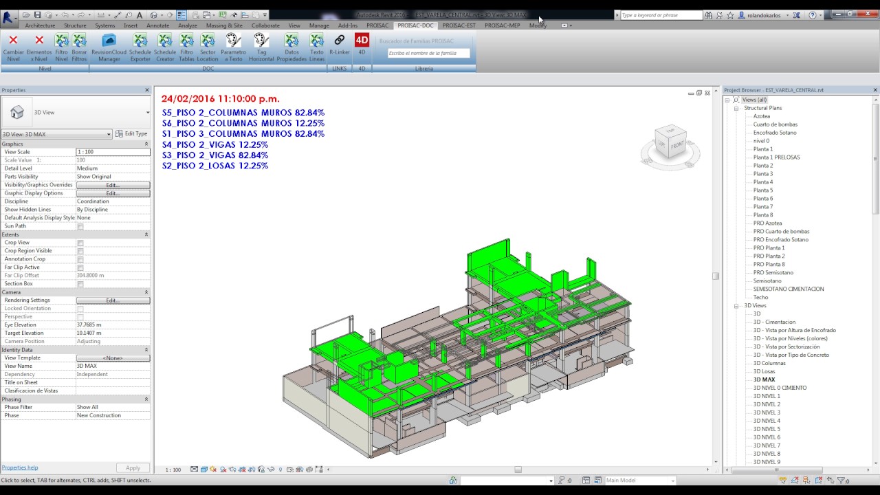 Simulacion 4D en Revit